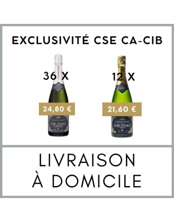 6 caisses de champagne blanc de blancs + caisses de champagne brut