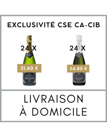 Champagne à Domicile : 24 Brut + 24 Blanc de Blancs