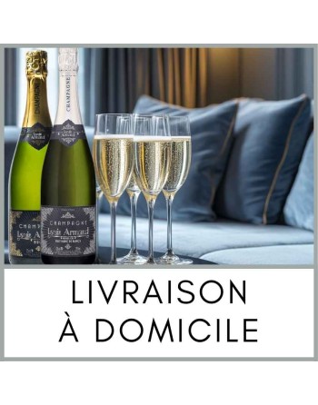 livraison de champagne à domicile : champagne blanc de blancs et champagne brut